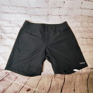 Terry Precision Cycling Shorts Black Metro Reflective Zip Pockets